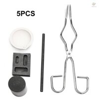 5 Chiếc Chịu Nhiệt Thỏi Khuôn Đúc Dụng Cụ Luyện Kim Vàng Bạc Bộ Lò Phế Liệu Trang Sức Kim Loại Vàng Nóng Chảy Tinh Chế Forge Bộ Đúc Than Chì Crucible Để Nóng Chảy Hóa Chất Ex