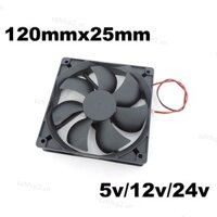 5 Chiếc DC 5V 12V 24v 12025 Quạt 120mm * 120mm * 25mm Quạt Làm Mát Không Chổi Than 2PIN PC Vỏ Máy Tính Cooler VNH3