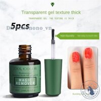 5 chiếc Gel tẩy sơn móng tay mạnh mẽ Magic Burst Sơn lót móng tay sạch nhanh và dễ dàng DIRE