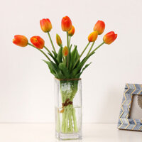 5 Chiếc Hoa Tulip Nhân Tạo Cảm Ứng Thật Cao Su Bó Hoa Tulip Giả Văn Phòng Tiệc Cưới Trang Trí Sân Vườn Nhà