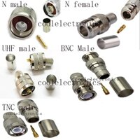 5 Chiếc N Nam Nữ Jack UHF PL259 BNC TNC Nam Cắm Uốn Kết Nối Cho RG8 LMR400 RG213 RG165 RG393 Coax Cáp Đồng Trục Adapter