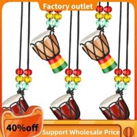 5 Chiếc Nhạc Cụ Dây Chuyền Djembe Trống Mini Mặt Dây Chuyền Trống Châu Phi Vòng Cổ Gỗ Trống Và Bộ Gõ