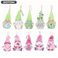 5 Chiếc Nhựa 5d Mặt Dây Chuyền Bộ Tự Làm Móc Chìa Khóa Hai Mặt Gnomes Đồ Trang Trí Cho Người Mới Bắt Đầu