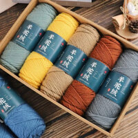 5 cuộn / 500g 5 cuộn / 500g Sợi len alpaca dệt tay, cần len dày, sợi kim, áo khoác, áo len, sợi khăn đan
