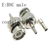 5 Đầu Nối BNC Nam Cắm Windows Uốn Cho RG174 RG316 LMR100 Đuôi Heo Cáp Đồng Trục Adapter Kết Nối