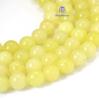 5 Dây Hạt Tròn Chanh 6 ~ 6.5mm Lỗ: 1mm khoảng 58 ~ 60 cái / sợi 15 inch