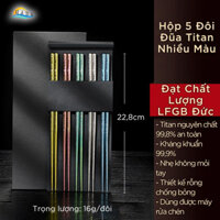 [5 Đôi] Đũa Ăn Cơm Titan Cao Cấp – Chống Mốc, Kháng Khuẩn 99,9%, Sang Trọng, An Toàn Cho Mỗi Bữa Ăn SSGP