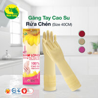 (5 Đôi) Găng Tay Cao Su Size L Rửa Chén Lau Chùi Làm Bếp, Găng Tay Cao Su Nam Long, Màu ngẫu nhiên