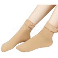 5 đôi Tất chân lót vải băng lông