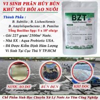 5 Gói Men Vi sinh Bể Cá, Ao Nuôi Tôm Công Nghiệp BZT Xanh, Vi Sinh Làm Trong Nước, Phân Hủy Bùn Khử Mùi Hôi. Gói 227gram