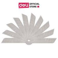 5 hộp Lưỡi dao rọc giấy deli loại to mã 2011-Lưỡi dao trổ deli bản 18mm.