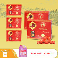 5 hộp yến sào Thiên Hoàng 15% huyết yến linh chi (6 lọ/hộp) - Tặng 1 can nước lau sàn Lix