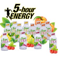 5 Hour Energy Tea Assortment, Natural Green Tea Energy Shot Sampler. Peach Tea, Lemonade Tea, and Raspberry Tea. 1.93 Ounces, 4 of Each Flavor, Tot...