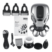 5 in 1 7D Electric Rotary Shaver Wet & Dry Razor Men Bald Head Shavers USB Rechargeable Nose & Ear Hair Trimmer Facial C