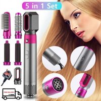 5 in 1 Electric Hair Dryer Blow Hair Curler Set Detachable Styler Hot Air Brush