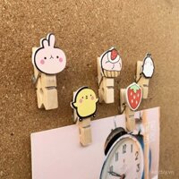 5 Kẹp ghim hình thú dễ thương nhỏ, kẹp ghim ảnh không gây hư hại, bảng tin nỉ, ghim đẩy