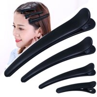 5 Kẹp Tóc Cá Sấu & Mỏ Vịt Màu Đen Mờ - Kẹp Tóc Nhựa Họa Tiết Phun, Kẹp Tạo Kiểu Chống Trơn Trượt Cho Updos, Sử Dụng Hàng Ngày | Phụ kiện thời trang bền bỉ hợp thời trang