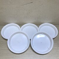 5 Khay Đĩa Lót Đế Chậu D120 Binh Thuan Plastics - Màu Trắng