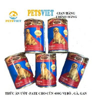 5 lon Pate chó 400g-thức ăn cho chó dạng Pate 400g-petsviet -Combo 5 lon 400g