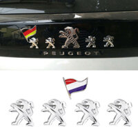 5 Miếng Dán Xe Ô Tô Biểu Tượng Phía Sau Cho Xe Đạp Peugeot 3008 301 406 208 206 103 307 207 505 403 4007 807 407 5008 Phụ Kiện Huy Hiệu Cờ Sư Tử