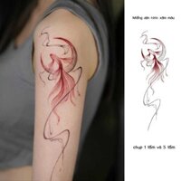 5 Miếng Mặt Trăng Koi Bầu Không Khí Cảm Giác Ins Màu Sắc Hình Dán Xăm Chống Thấm Nước Lâu Cánh Tay