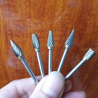 5 mũi điêu khắc gỗ 1 dọc xin xò D2 hay mũi hợp kim cán 3mm ❤️freeship❤️
