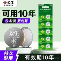 [5-Pack] Pin nút Bull CR2025/CR2032/CR2016 3V Lithium Thích hợp cho Chìa khóa xe, Điều khiển từ xa, Máy tính, Bo mạch chủ, Laptop, BIOS, CMOS Hình tròn