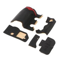 5 Pieces Grip USB Rubber Unit  For Nikon D300S Front Rear Cover With Tape - Black