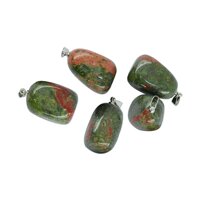 5 Pieces Irregular Shape Crystal Stone Quartz Charm Pendant for Jewelry Making - Lemon Jade