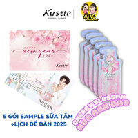 5 Sample sữa tắm KUSTIE và lịch để bàn đại sứ ZHANG HAO ZB1