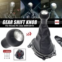 5 tốc độ Bằng Tay Chuyển Dịch Núm Cần Số Núm Da Thích Hợp Cho Xe Honda Fit Jazz 2009 2010 2011 2012 2013 2014 2015