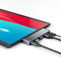 5 trong 1 Dock Station Hub cho Microsoft Surface Pro X Bộ chuyển đổi HDMI kép loại C sang 4K