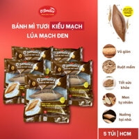 [5 TÚI - HCM] Bánh Mì Tươi Kiều Mạch & Lúa Mạch Đen O'Smiles 210g/túi/3 ổ