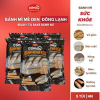 [5 TÚI-HN] Bánh Mì Mè Đen Đông Lạnh O'Smiles 350g/túi/5 ổ OSmiles