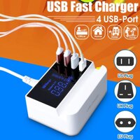 5 V/4.2A 4 Cổng USB Máy Tính Để Bàn Thông Minh Sạc Tường Thông Minh Màn Hình LCD Hiển Thị Sạc