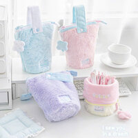 [5 Vers] Túi Bút Rosy Posy/ Planwith form đứng các tone pastel, ngăn chứa lớn nhiều mẫu