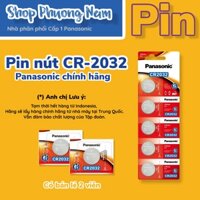 5 Viên Pin CR2032 3V Panasonic Lithium thay pin Smartkey , Cmos , Pin thay Airtag - Hang chinh hang