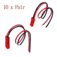 5 x JST Connector Plug With Connect Cable For RC BEC ESC Battery