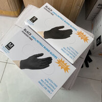 50, 100 chiếc găng tay cao su đen, găng tay phun xăm thẩm mỹ