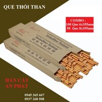 50 - 100 Que thổi than Carbon 6,8x355 mm Que khoét hồ quang bằng carbon