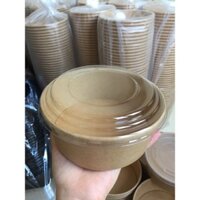 50 bát giấy Kraft nắp PET 750ml