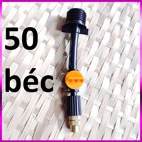 50 Béc tưới cây, phun sương 1 tia đồng, có van khóa đầu béc, kết nối ren 21mm