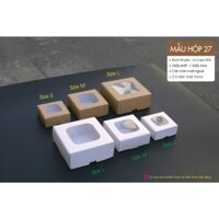 50 cái - Hộp giấy mini đựng nữ trang, quà tặng, móc khóa, Hộp có mặt kính - Hộp số 27