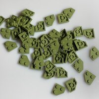 [50 Cái] LEGO Tấm Đế 2x2 Vát Góc 45° Xanh Olive ID 6278087 26601