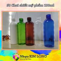 50 Chai nhựa PET 100ml - 50 Chai chiết mỹ phẩm 100ml