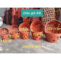 50 chậu giả đất f14,5 trồng lan, chậu nhựa trồng lan giá rẻ,giỏ trồng lan