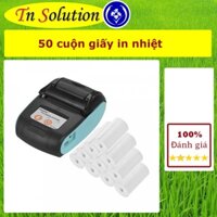50 cuộn giấy in bill cho máy in hóa đơn bluetooth mini pt-210, Máy in con mèo, Mobile Printer,...