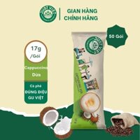 50 Gói Cappuccino Dừa Just Viet - Đúng Điệu Gu Việt - Sánh Đậm Tự Nhiên - 50 GÓI x 17g
