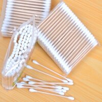 [50 GÓI] Gói Tăm Bông Cán Gỗ Thiên Nhiên Tiện Lợi 100 que H001