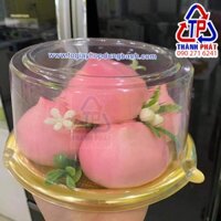 50 Hộp A1680 đựng bánh bông lan trứng muối - đựng bánh bao đào tiên, trái quýt